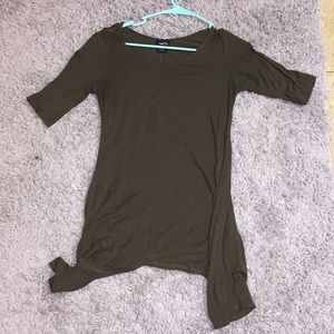 Olive green longer shirt